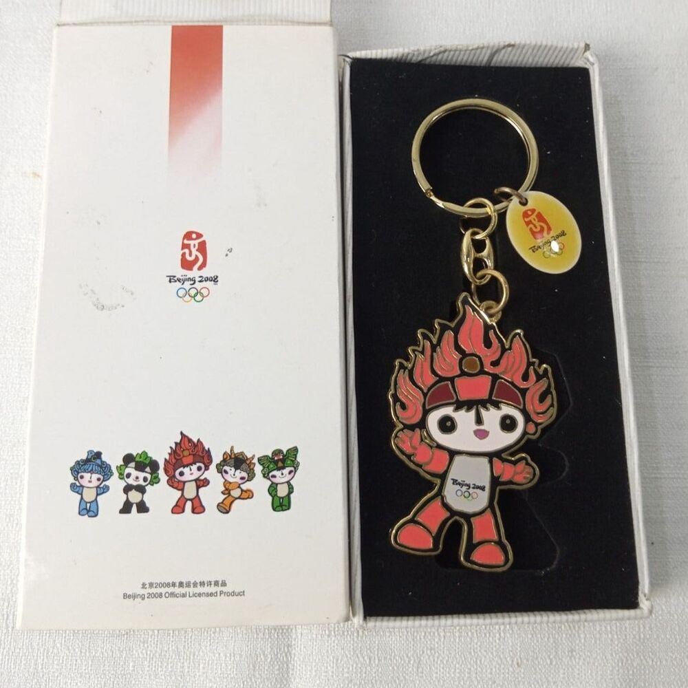 Beijing 2008 Olympics Huanhuan Fuwa Mascot Keychain Official Licensed Boxed